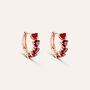 Orecchini A Cerchio Silver Rainbow Argento Rosa Cubic Zirconia