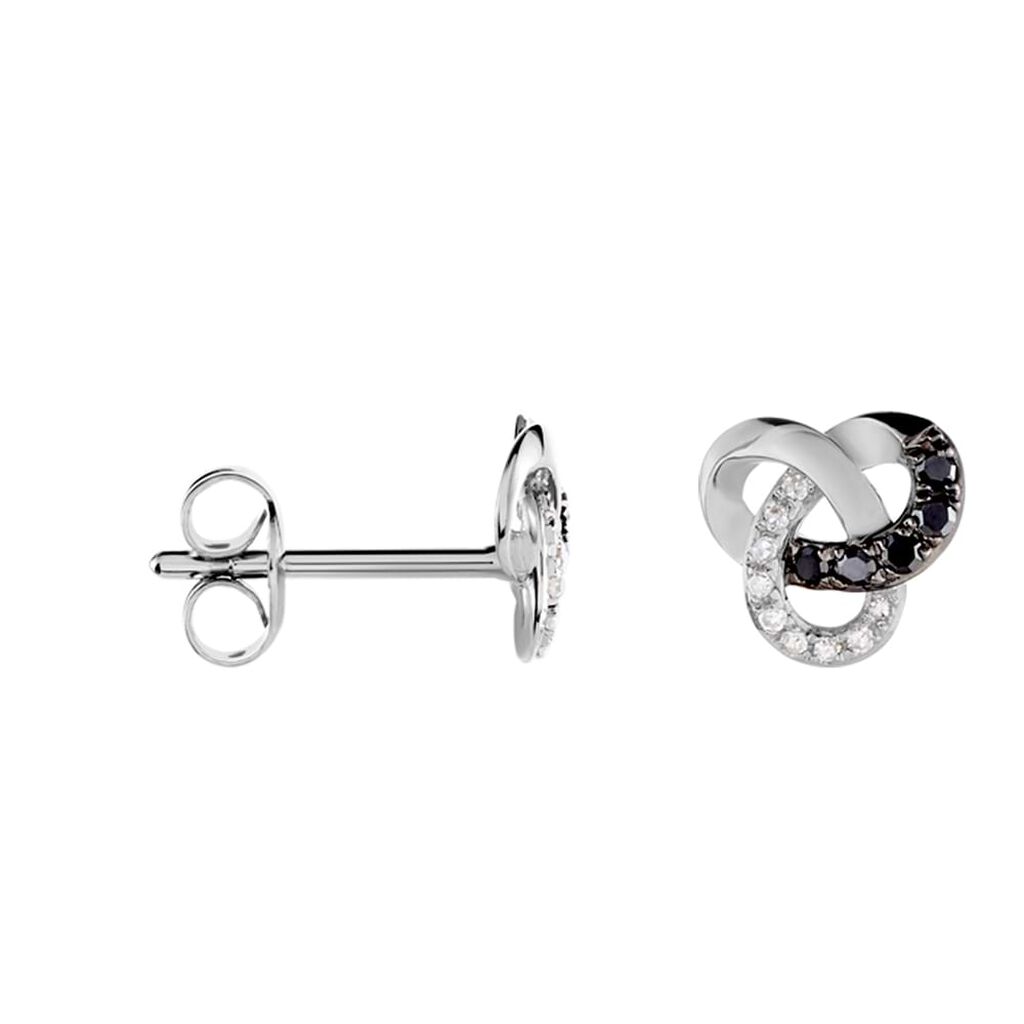 Orecchini Lobo Sophia Oro Bianco Diamante - Orecchini a Lobo Donna | Stroili