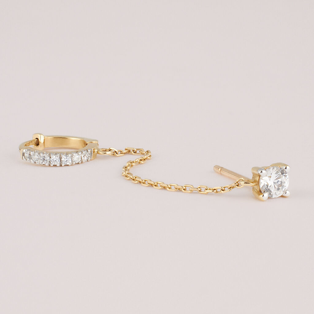 Ear Cuff Bon Ton Oro Giallo Cubic Zirconia