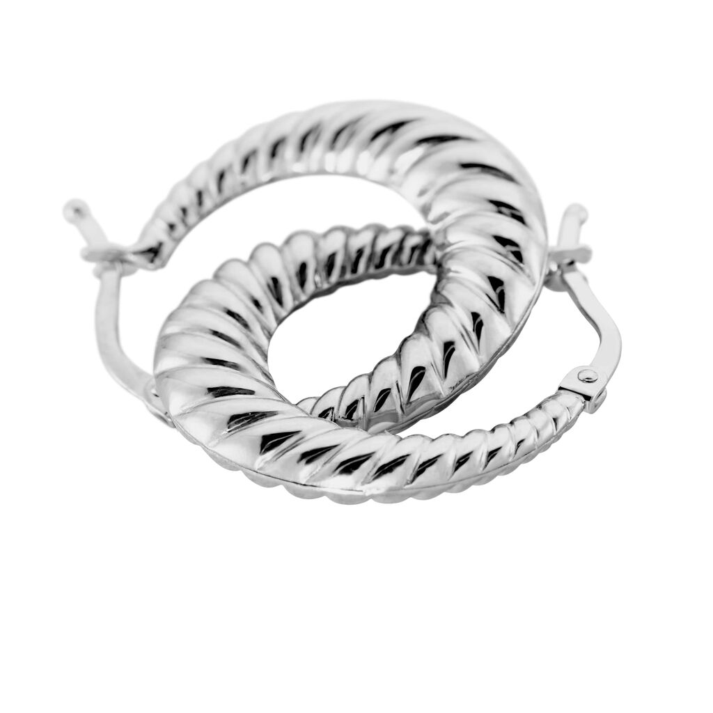 Orecchini A Cerchio Silver Collection Argento Rodiato - Orecchini a Cerchio Donna | Stroili