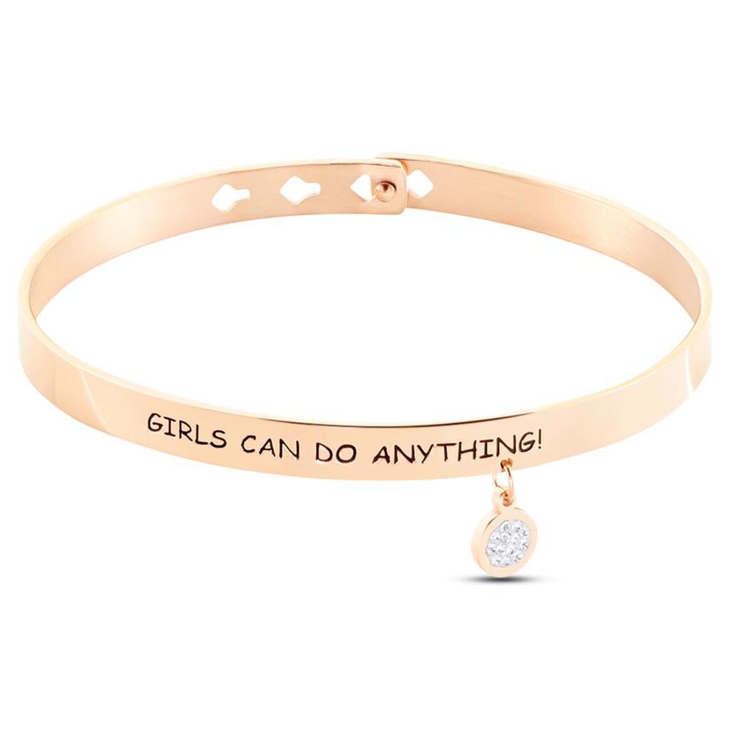 Bangle Sunrise Acciaio Rosa Cristallo