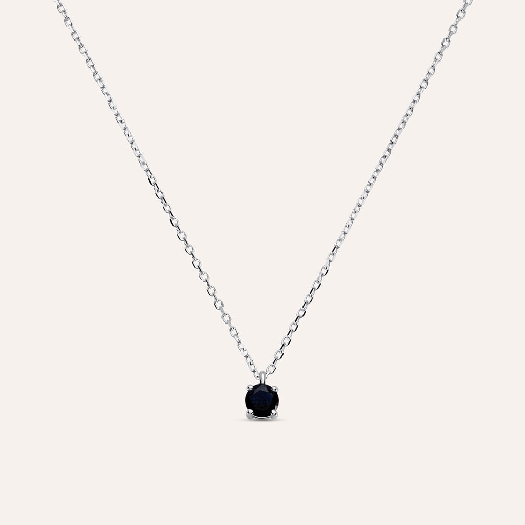 Collana Punto Luce Charlotte Oro Bianco Zaffiro