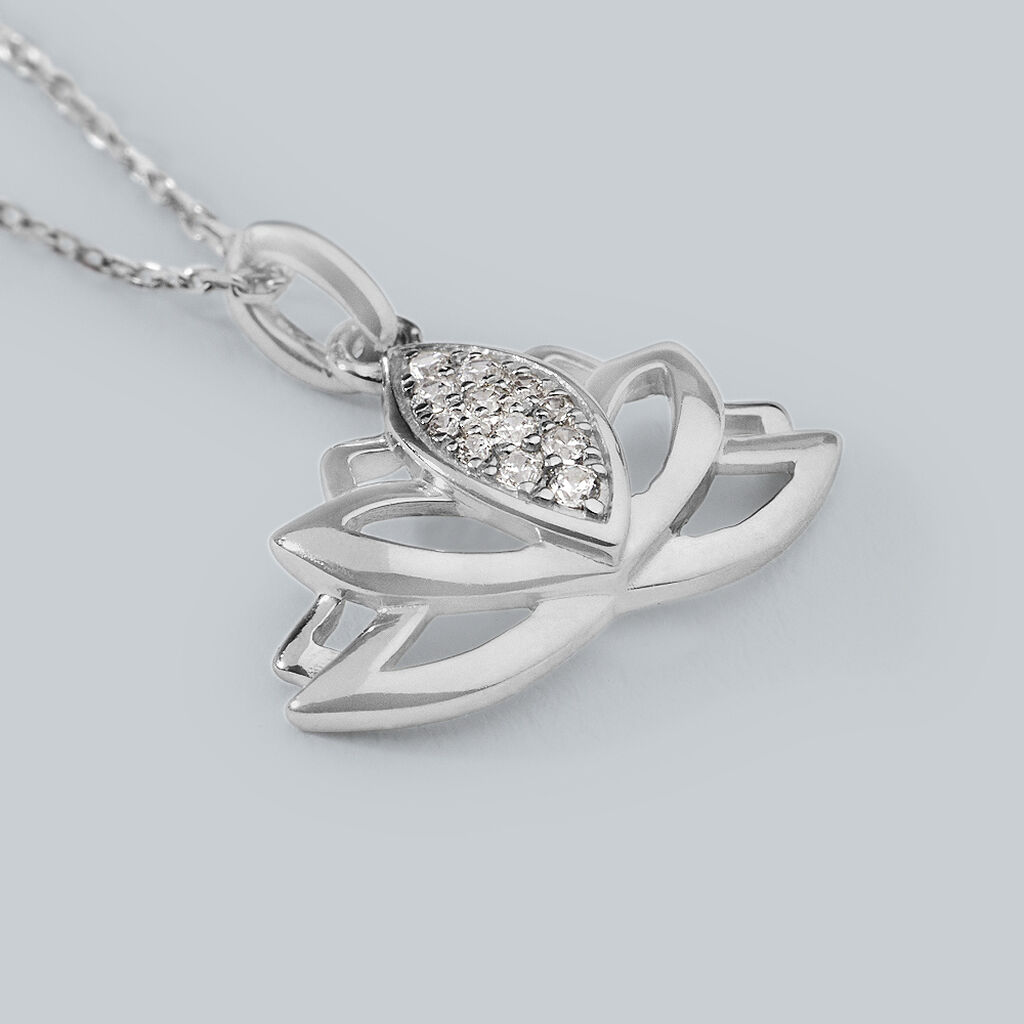Collana Claire Oro Bianco Cubic Zirconia - Collane Donna | Stroili