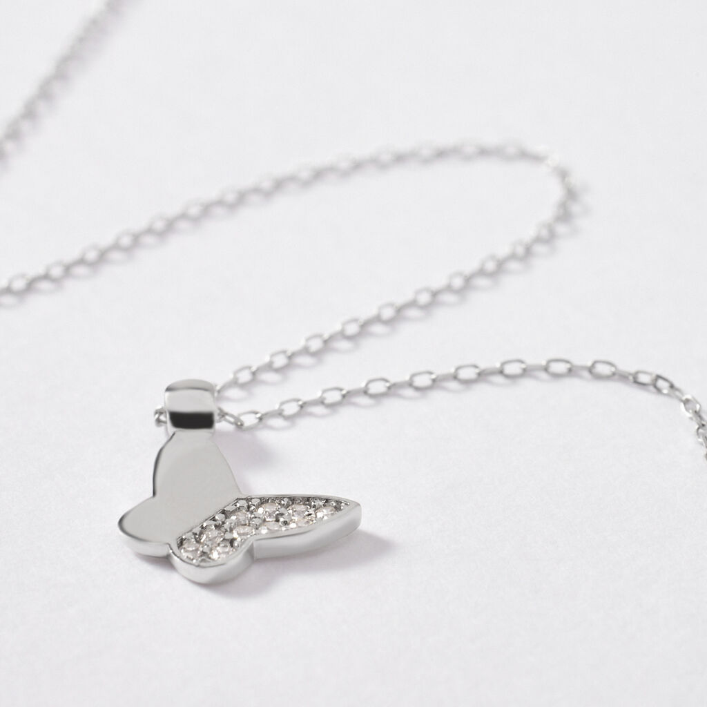 Collana Claire Oro Bianco Cubic Zirconia - Collane Donna | Stroili