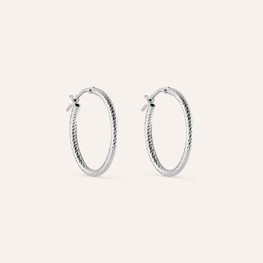 Orecchini A Cerchio Silver Collection Argento Rodiato