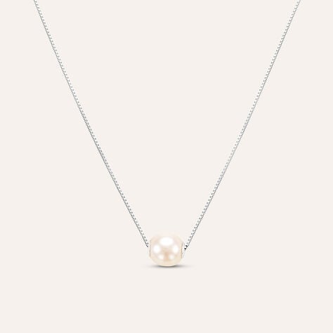 Collana Gabrielle Oro Bianco Perla D'Acqua Dolce - Collane Donna | Stroili