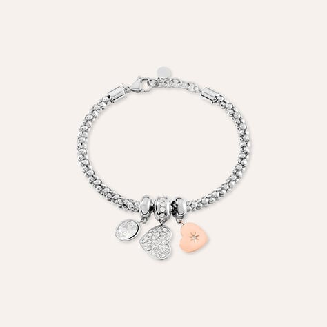 Bracciale Lady Chic Acciaio Bicolore Bianco / Rosa Cristallo - Bracciali Love Donna | Stroili
