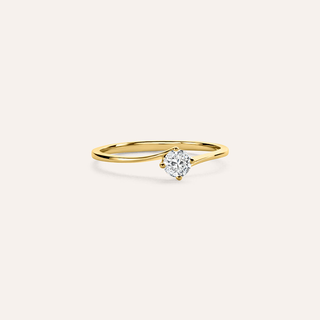 Anello Solitario Valentino Firmamenti Oro Giallo Diamante - Anelli con Pietre Donna | Stroili
