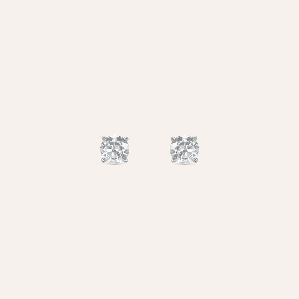 Orecchini Lobo Punto Luce Silver Elegance Argento Rodiato Cubic Zirconia - Orecchini a Lobo Donna | Stroili