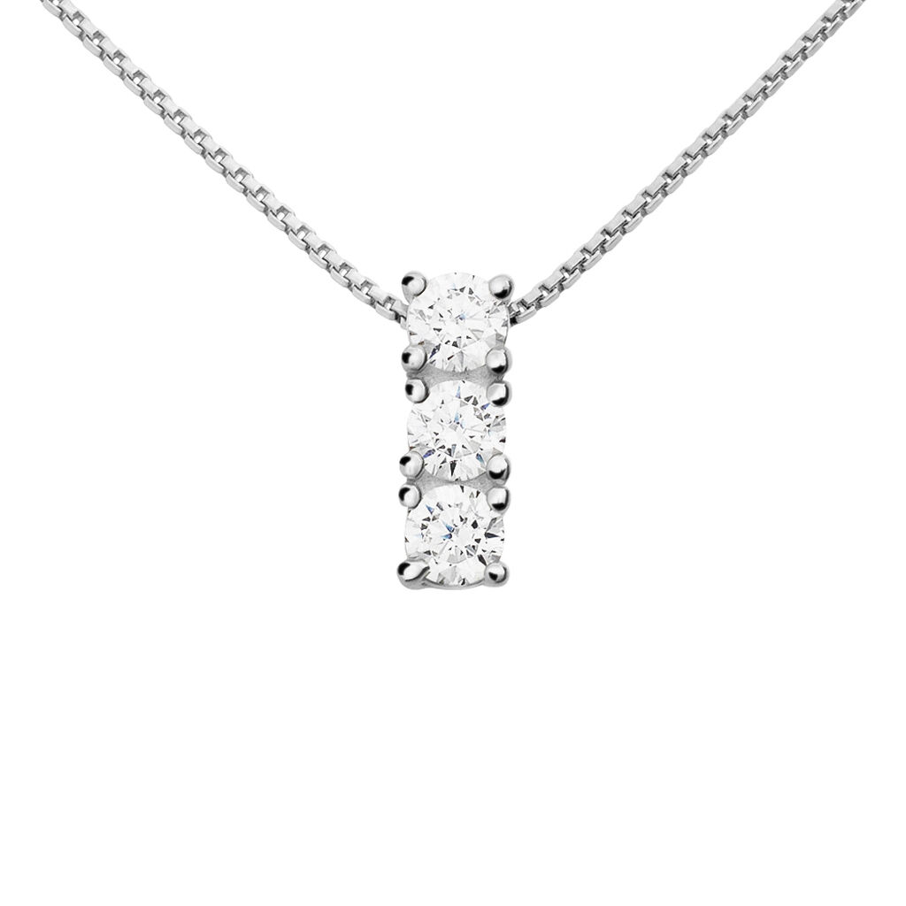 Collana Trilogy Silver Elegance Argento Rodiato Cubic Zirconia - Collane Donna | Stroili