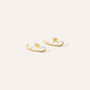 Orecchini Lobo Silver Glow Argento Dorato Cubic Zirconia