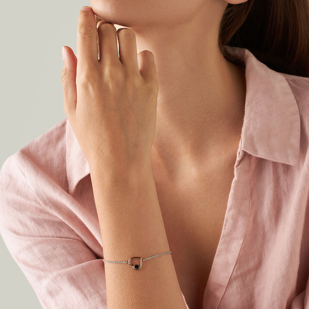 Bracciale Sunrise Acciaio Bicolore Bianco / Rosa Cristallo