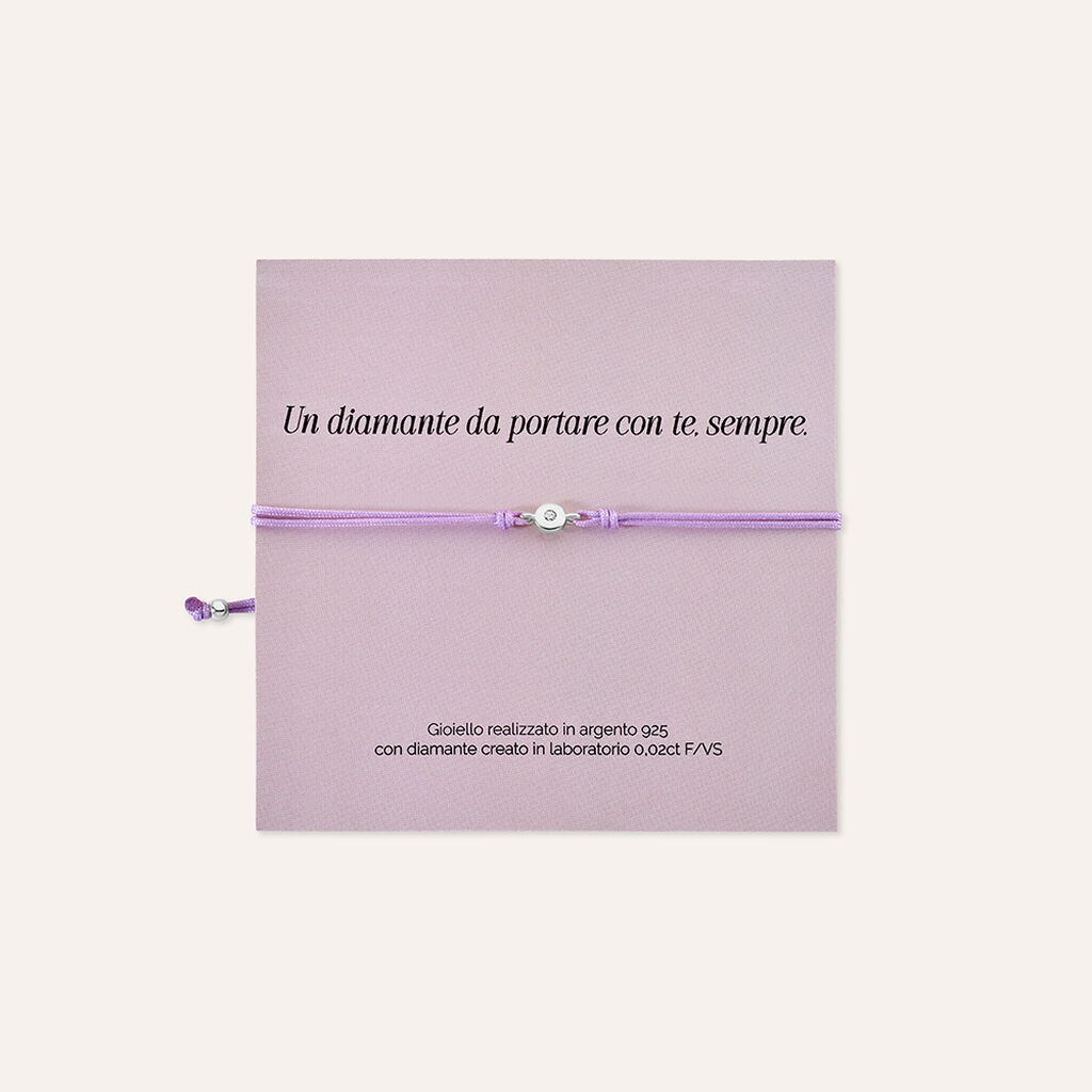 Bracciale Punto Luce Silver Diamonds Argento Rodiato Diamante Lab-Grown