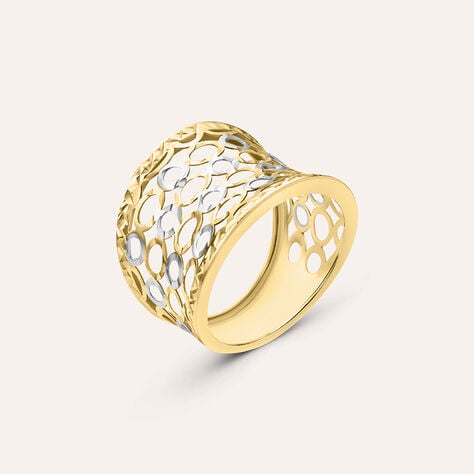 Anello Fascia Golden Lover Oro Bicolore - Anelli 18 Carati Donna | Stroili