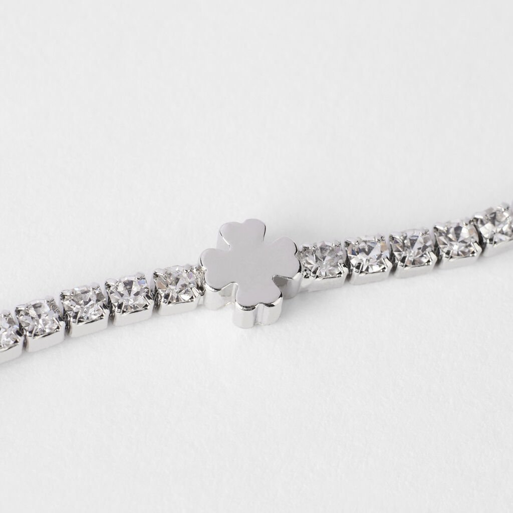 Bracciale Tennis Romantic Shine Metallo Cristallo - Bracciali Tennis Donna | Stroili