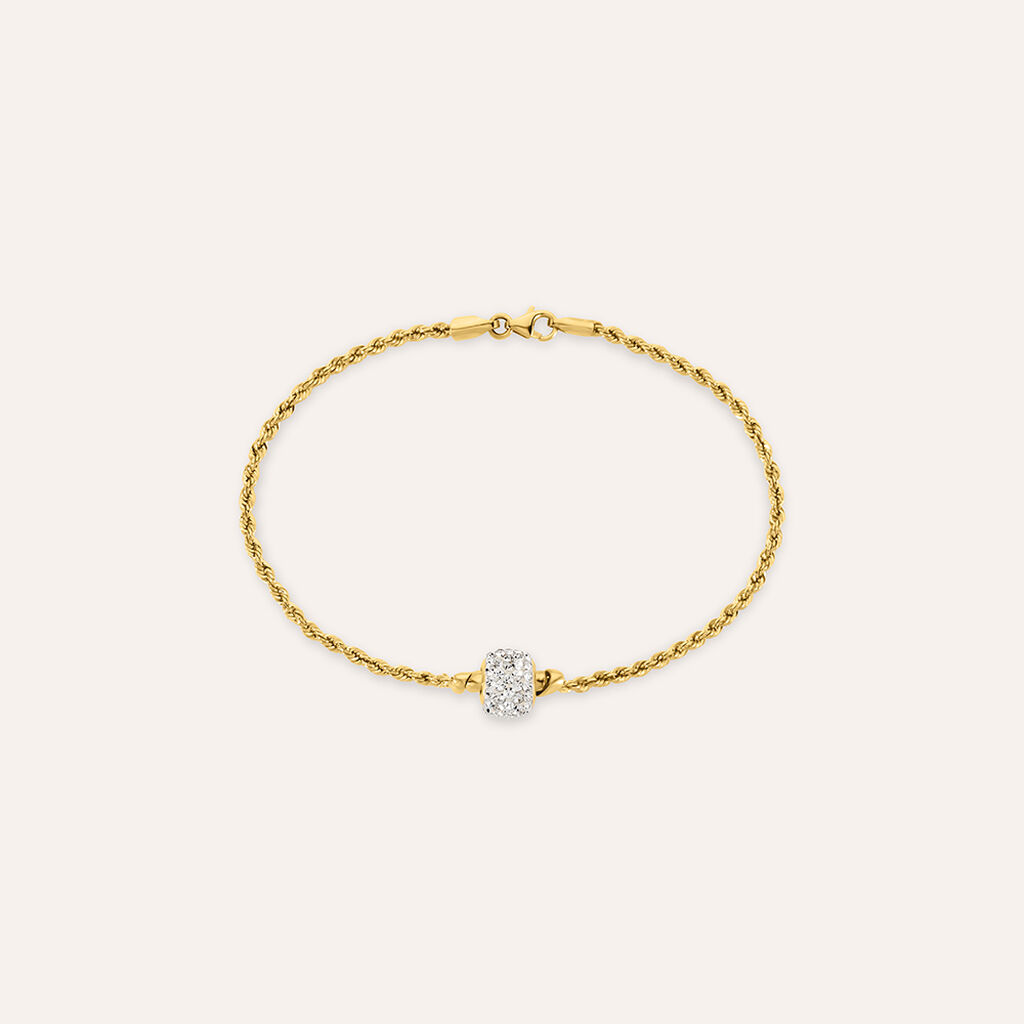 Bracciale Catena Christelle Oro Giallo Cristallo