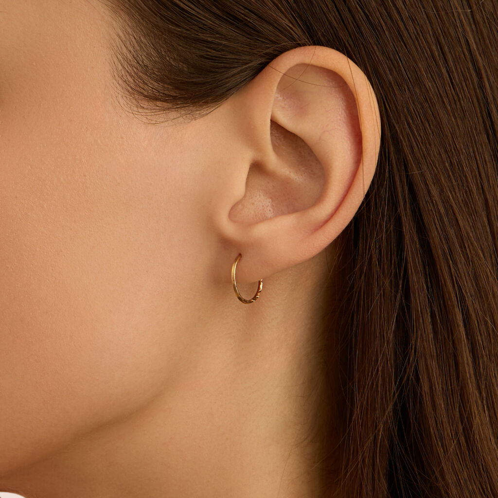 Orecchini A Cerchio Toujours Oro Bianco