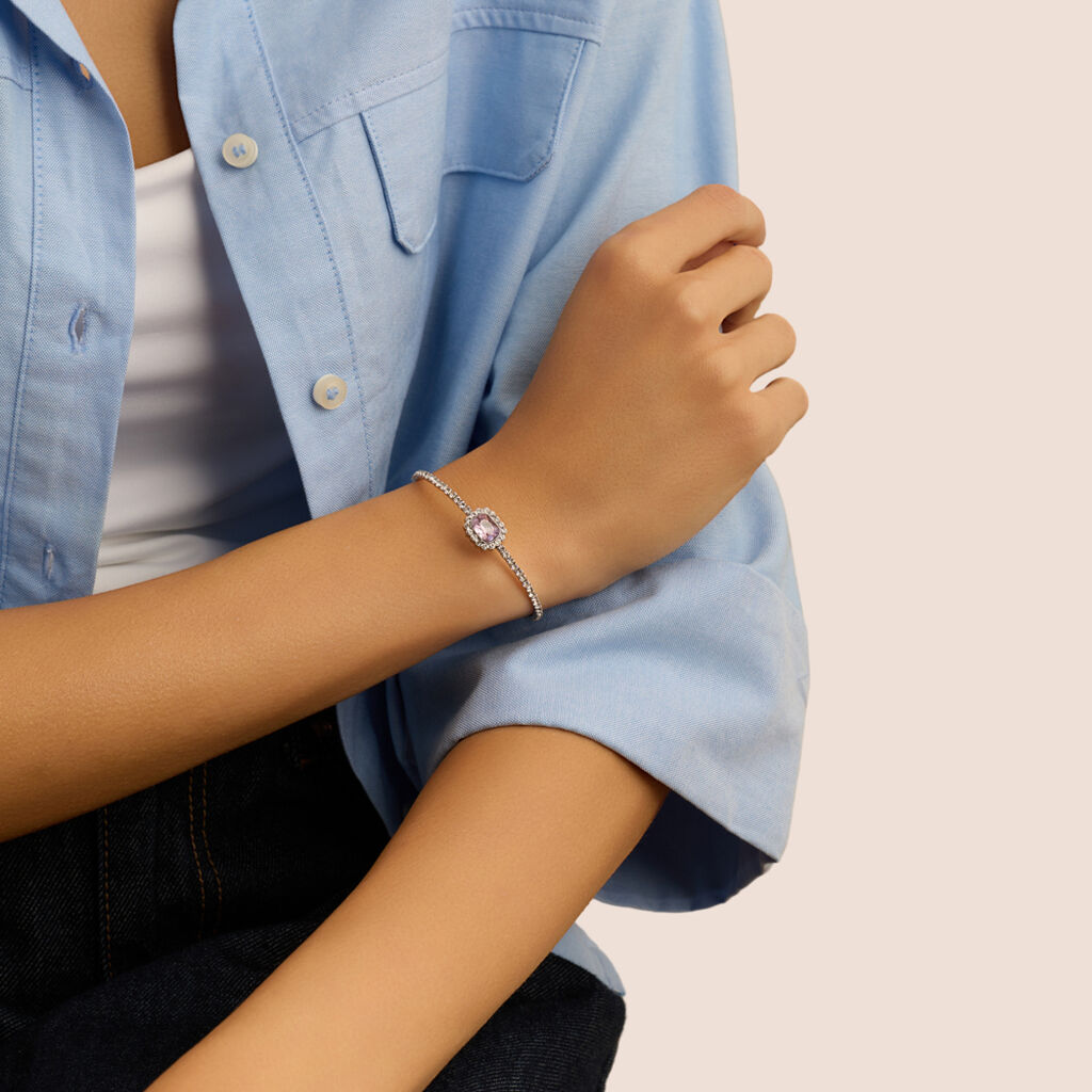 Bangle Romantic Shine Metallo Cristallo