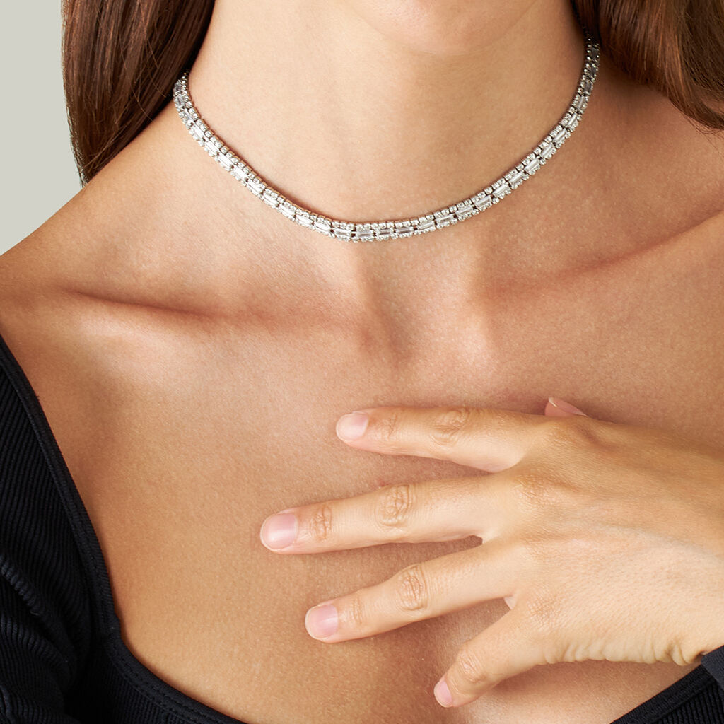 Collana Tennis Romantic Shine Metallo Cristallo - Collane Choker Donna | Stroili