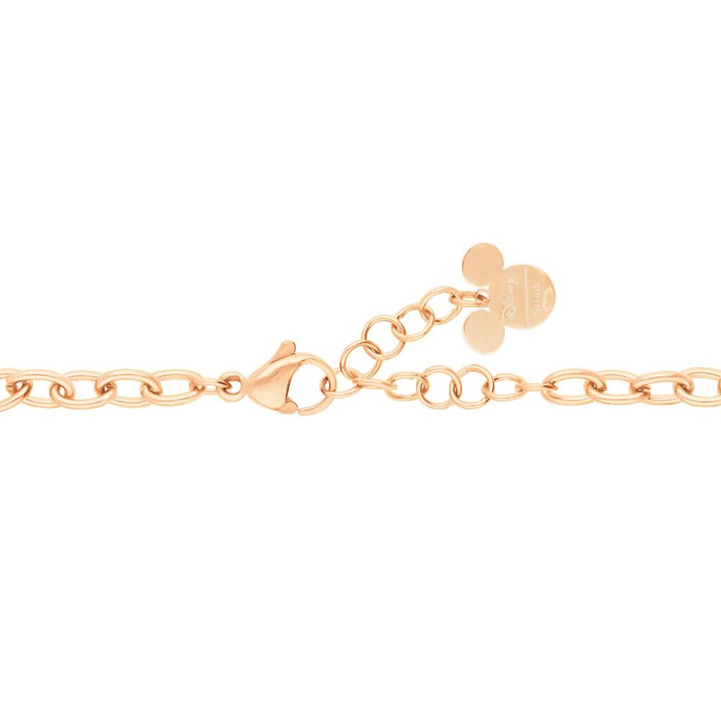 Bracciale Lady Message Acciaio Rosato Disney e Cristalli