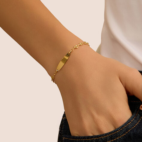 Bracciale Con Targhetta Holy Oro Giallo - Bracciali con Incisione Bambino | Stroili