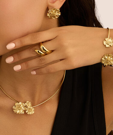 Orecchini Lobo Radiance Acciaio Giallo