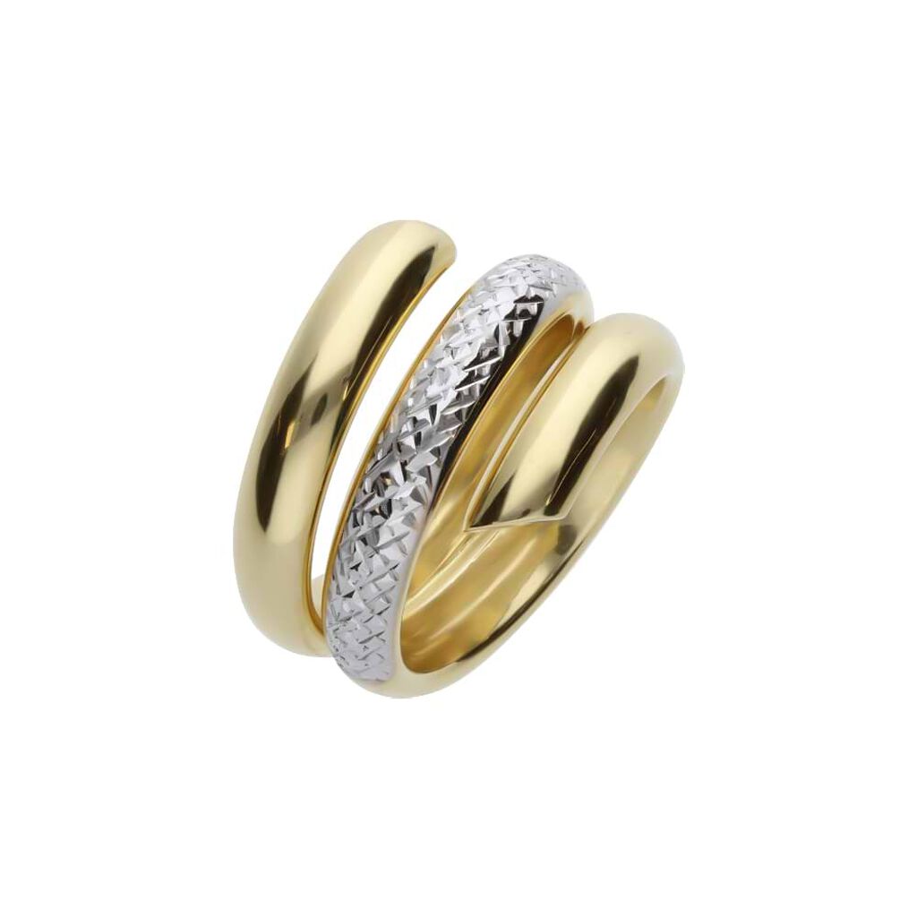 Anello Fascia Golden Lover Oro Bicolore - Anelli 18 Carati Donna | Stroili