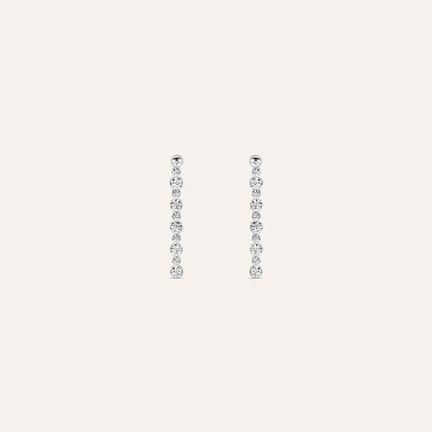 Orecchini Pendenti Tennis Silver Elegance Argento Rodiato Cubic Zirconia - Orecchini Pendenti Donna | Stroili
