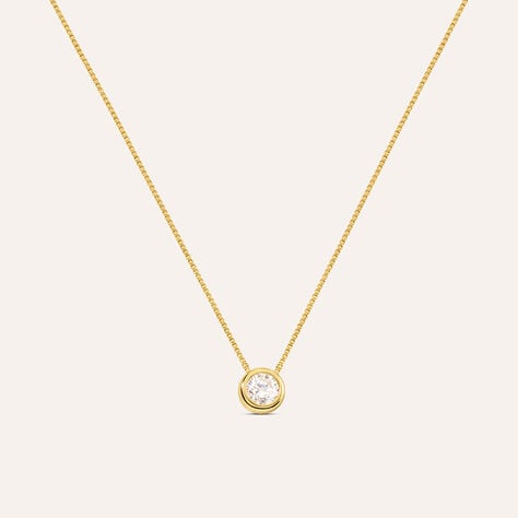 Collana Punto Luce Silver Glow Argento Dorato Cubic Zirconia - Collane Punto Luce Donna | Stroili