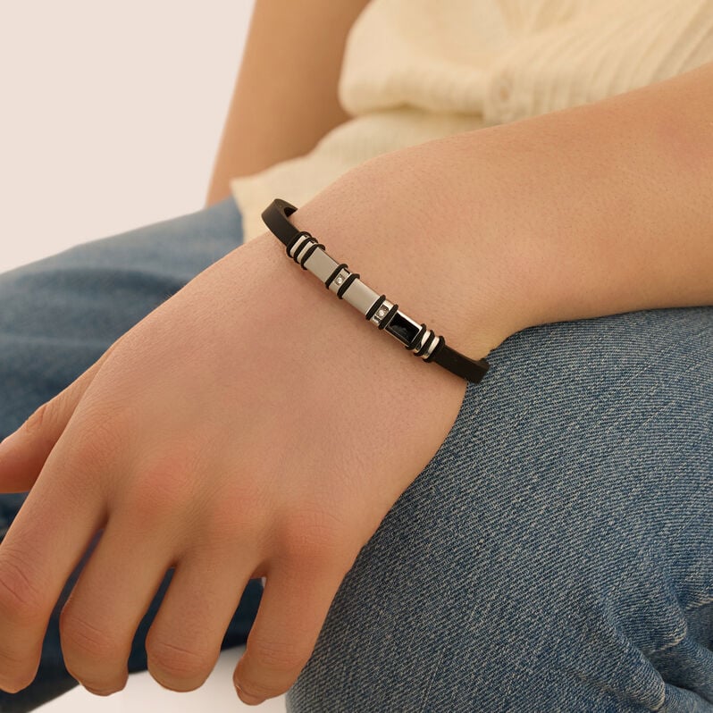 Bracciale Man Code Acciaio Cubic Zirconia - Bracciali Uomo | Stroili