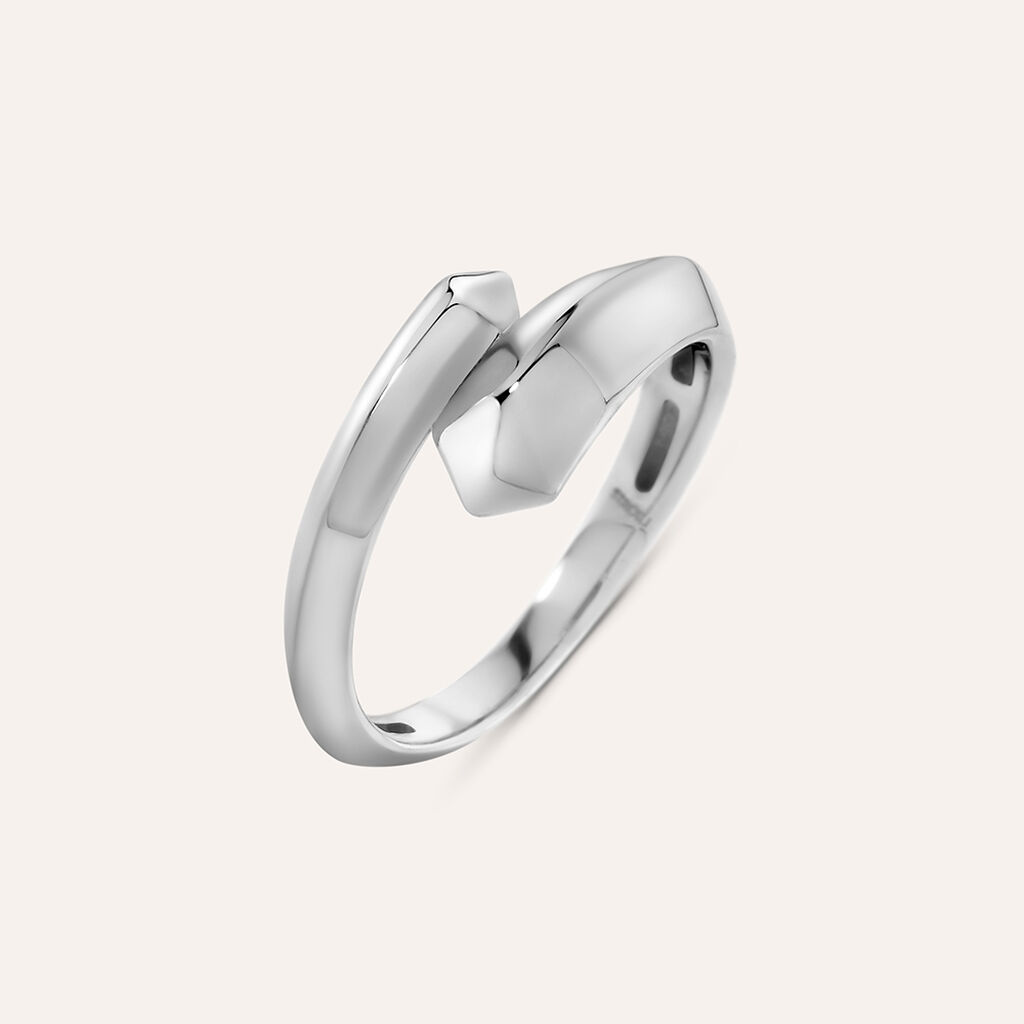 Anello Contrarie Desideria Argento Nobile Rodiato
