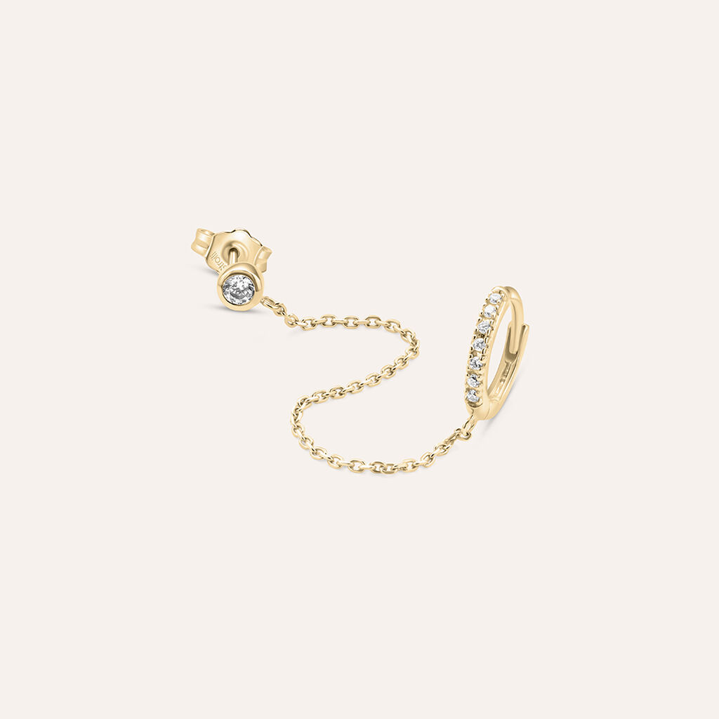 Mono Orecchino Lobo Punto Luce Golden Dreams Placcato Oro Giallo Cubic Zirconia - Mono Orecchino Donna | Stroili