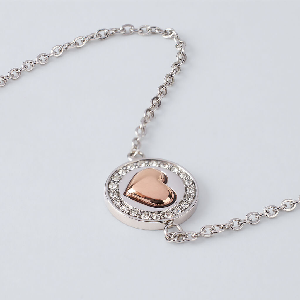 Bracciale Lady Chic Acciaio Rosa Cristallo - Bracciali con Incisione Donna | Stroili