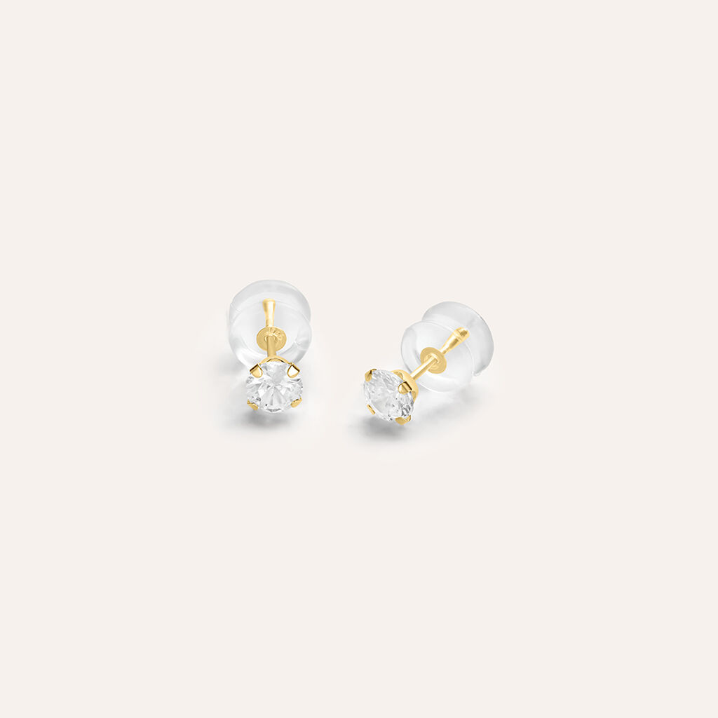 Orecchini Lobo Punto Luce Bon Ton Oro Giallo Cubic Zirconia - Orecchini a Lobo Donna | Stroili