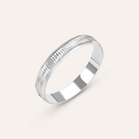 Fede Classica Diamantata 3.3 mm Oro Bianco - Anelli con Incisione Donna | Stroili