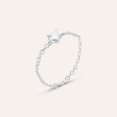 Anello Solitario Silver Elegance Argento Rodiato Cubic Zirconia - Anelli con Pietre Donna | Stroili