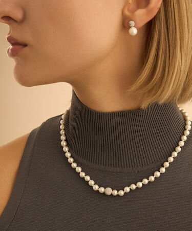 Collana Silver Pearls Argento Rodiato Perla sintetica