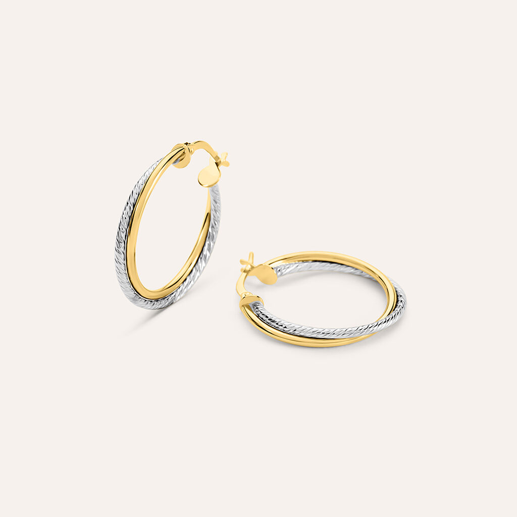 Orecchini A Cerchio Toujours Oro Bicolore