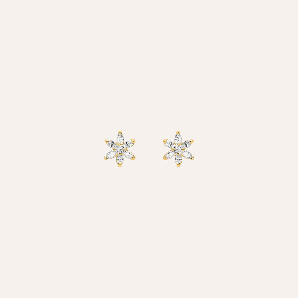 Orecchini Lobo Bon Ton Oro Giallo Cubic Zirconia - Orecchini a Lobo Donna | Stroili