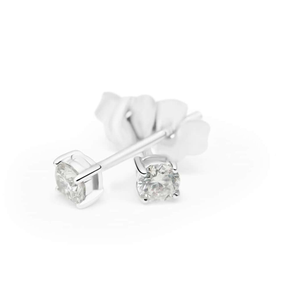 Orecchini Lobo Punto Luce Grace Oro Bianco Diamante - Orecchini a Lobo Donna | Stroili