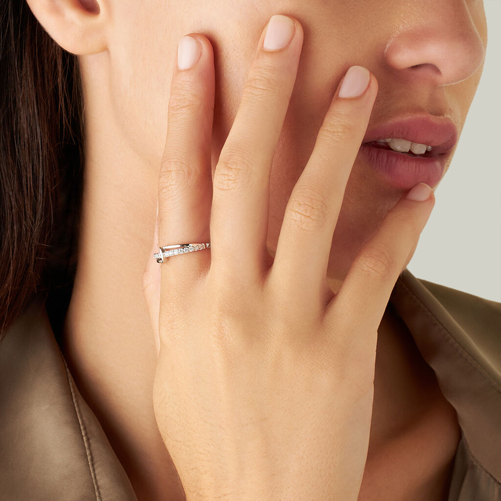 Anello Fantasia Silver Shine Argento Rodiato Cubic Zirconia - Anelli con Pietre Donna | Stroili