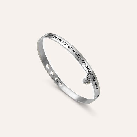 Bangle Sunrise Acciaio Cristallo - Bracciali Rigidi Donna | Stroili