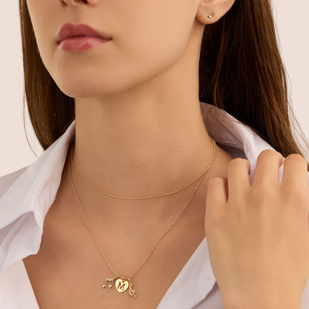 Pendente Po&egrave;me Oro Giallo Cubic Zirconia