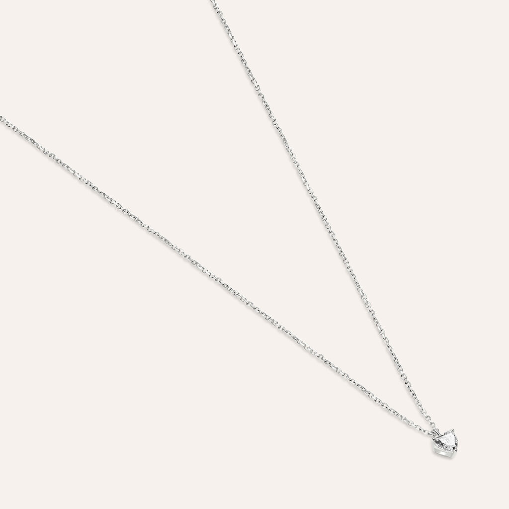 Collana Punto Luce Diamade Oro Bianco Diamante Lab-Grown