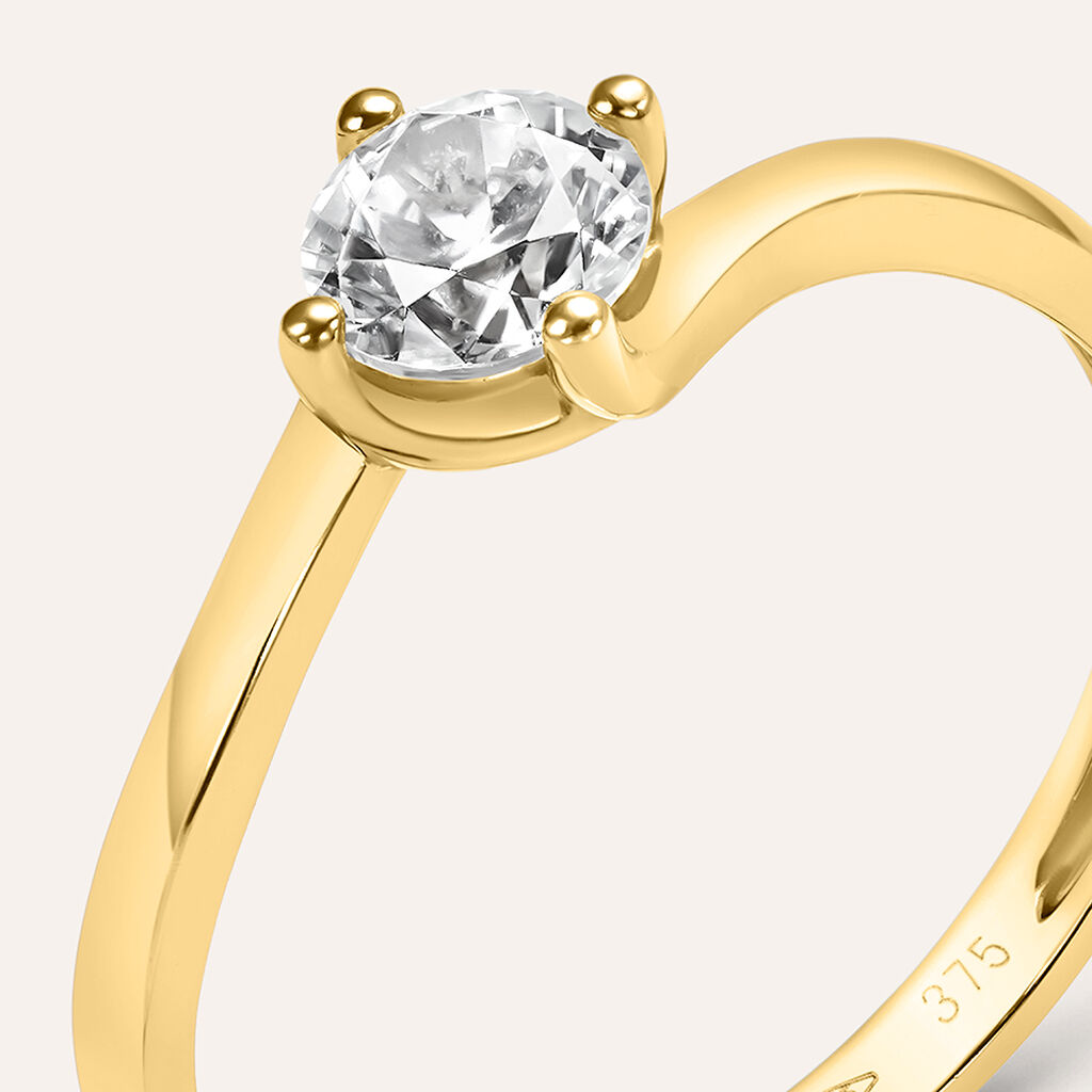 Anello Solitario Claire Oro Giallo Cubic Zirconia