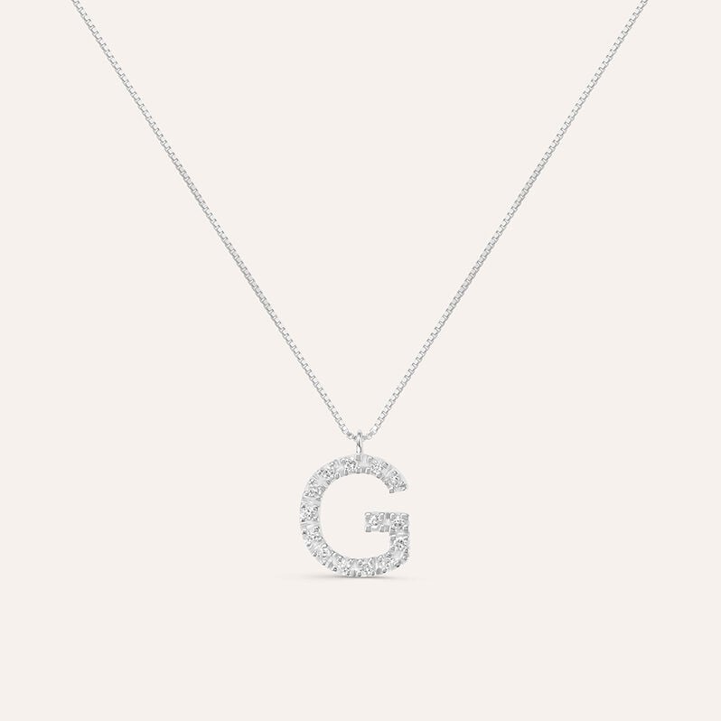 Collana Diamond Letters Oro Bianco Diamante - Collane Donna | Stroili