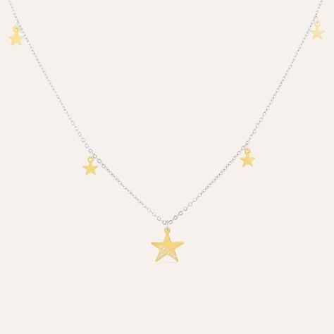 Collana Lady Chic Acciaio Bicolore Stella e Cristalli - Collane Donna | Stroili