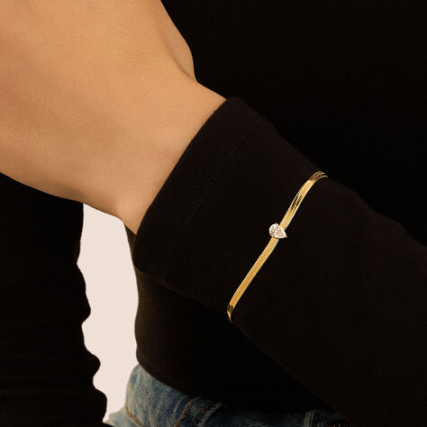 Bracciale Radiance Acciaio Dorato Cristallo - Bracciali Donna | Stroili