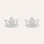 Orecchini Lobo Claire Oro Bianco Cubic Zirconia