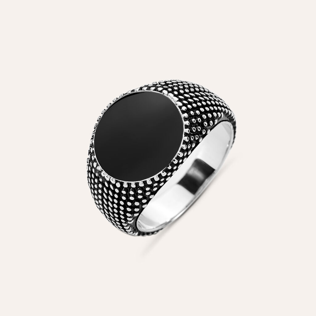 Anello Chevalier Gentleman Argento Rodiato